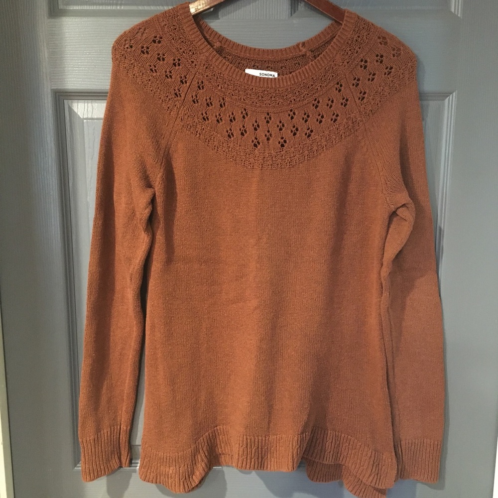 Sonoma Brown Pullover Sweater Size Small